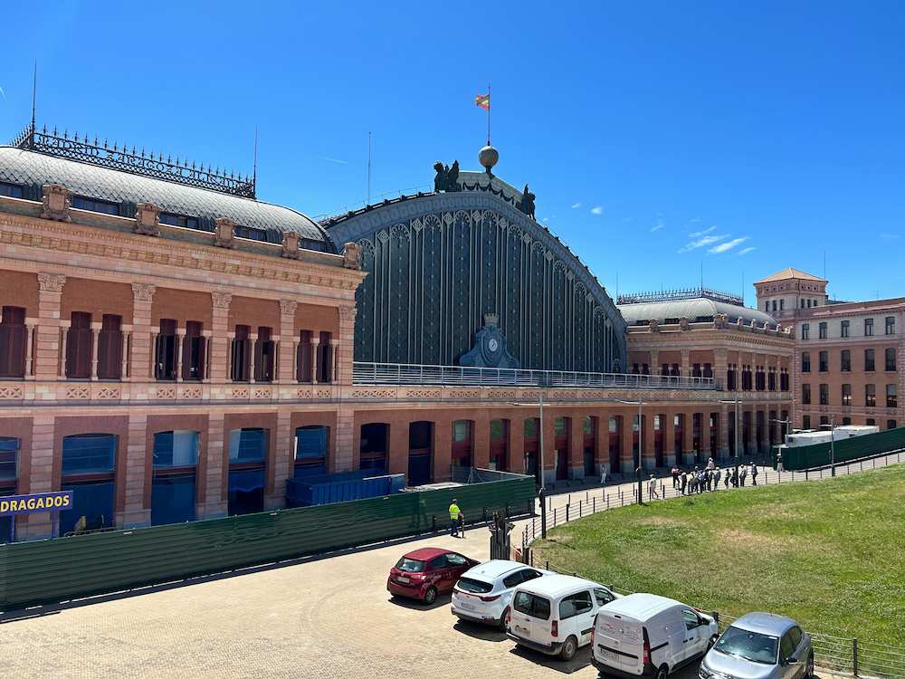 Outside Madrid Atocha train station